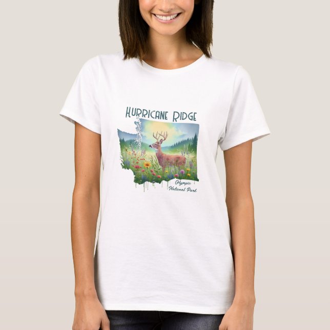 Hurricane Ridge Nationalpark Souvenir Geschenk T-Shirt (Vorderseite)