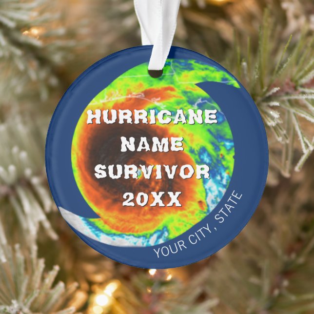 HURRICANE ÜBERLEBENSBEZEICHNUNG Personalisiert Ornament (Baum)