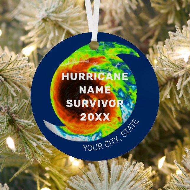 HURRICANE ÜBERLEBENSBEZEICHNUNG Personalisiert Ornament Aus Metall (InSitu)
