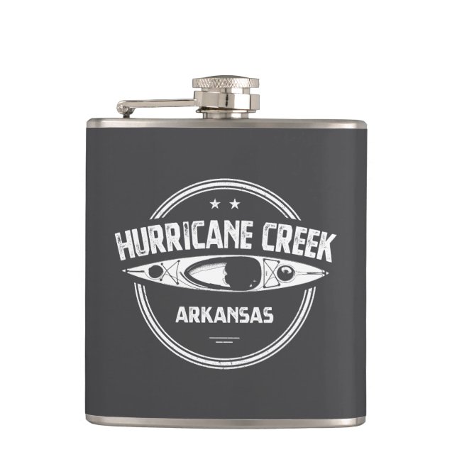 Hurrikan Creek Arkansas Kayaking Flachmann (Vorderseite)