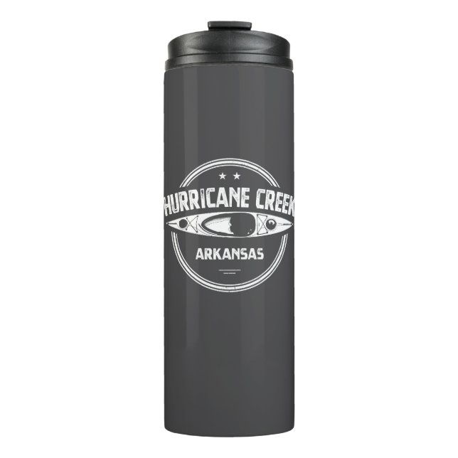 Hurrikan Creek Arkansas Kayaking Thermosbecher (Vorderseite)