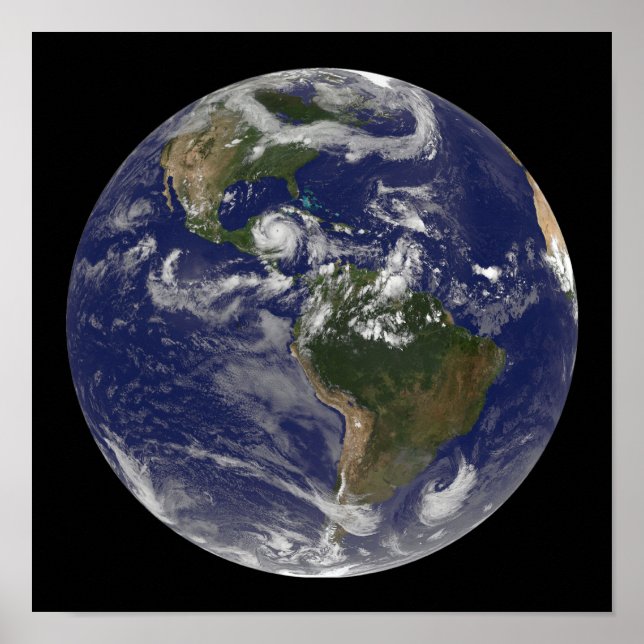 Hurrikan Dean nähert Yucatan Halbinsel Poster (Vorne)