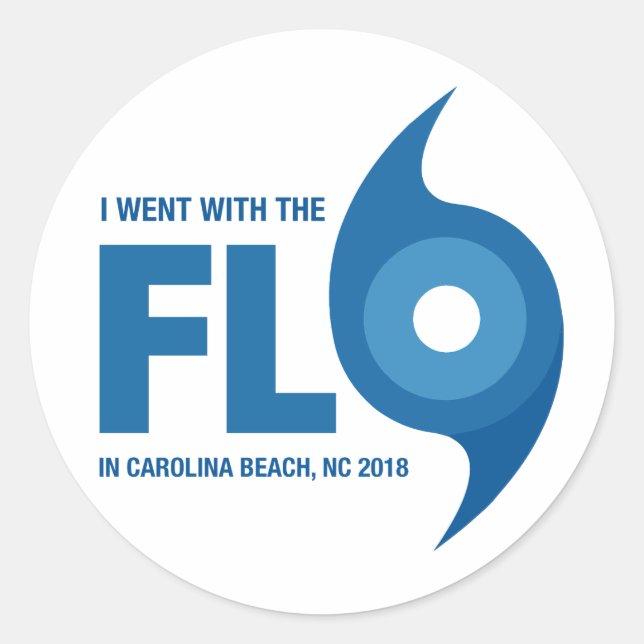 Hurrikan Florence Carolina Beach NC Runder Aufkleber (Vorderseite)