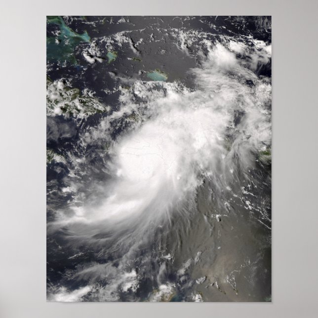 Hurrikan Gustav über Hispaniola Poster (Vorne)