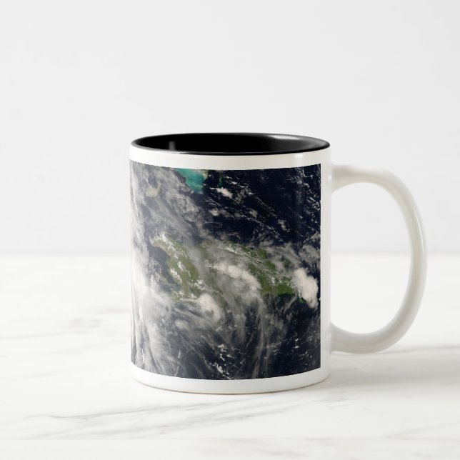 Hurrikan Gustav über Jamaika 2 Zweifarbige Tasse (Rechts)