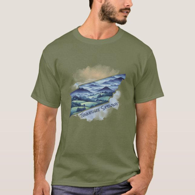 Hurrikan Helene Fundraiser Tennessee Strong T-Shirt (Vorderseite)
