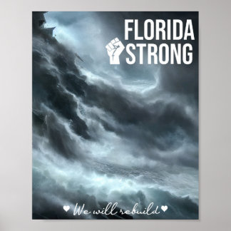 Hurrikan Ian Florida Strong Wir werden Squar wiede Poster