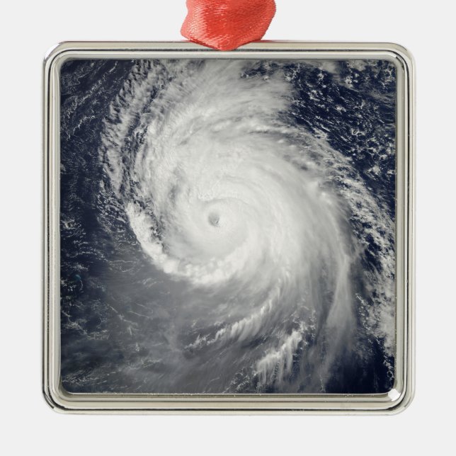 Hurrikan Igor im Atlantischen Ozean Silbernes Ornament (Vorne)