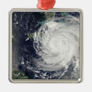 Hurrikan Ike über Kuba, Jamaika und dem Baham Silbernes Ornament