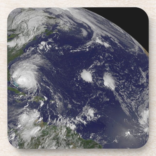 Hurrikan Irene bewegt sich durch die Bahamas. Getränkeuntersetzer (Vorderseite)