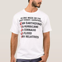 Hurrikan Irene/Ostküsten-Überlebens-T - Shirt