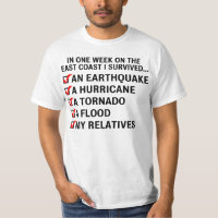 Hurrikan Irene/Ostküsten-Überlebens-Wert-Shirt