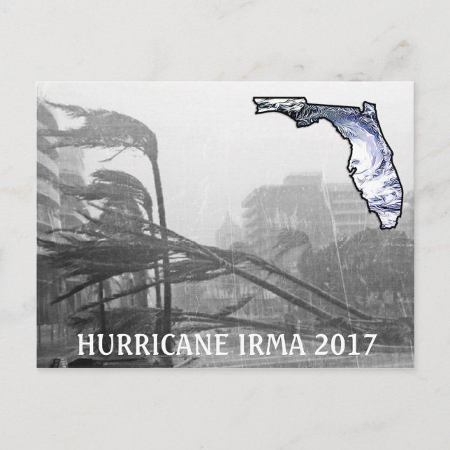 Hurrikan Irma Florida 2017 Erinnerung Postkarte (Vorderseite)