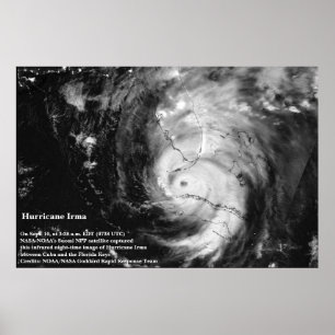Hurrikan-Irmainfrarotsatellitenbild-Plakat Poster