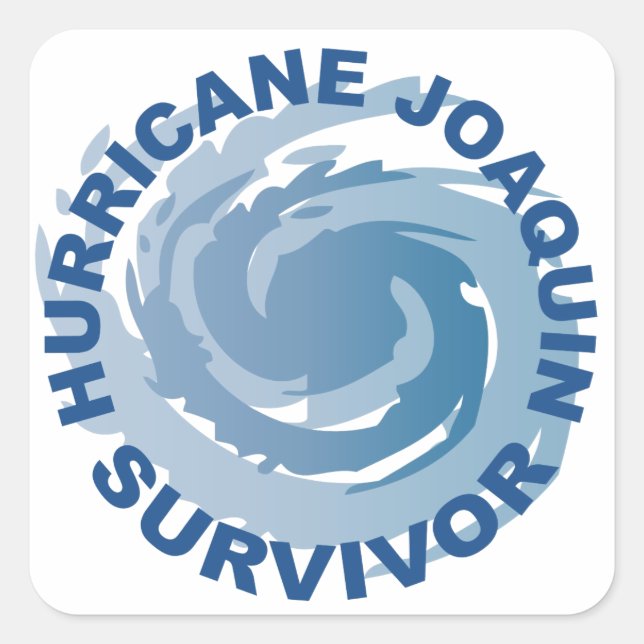 Hurrikan Joaquin Survivor Quadratischer Aufkleber (Vorderseite)