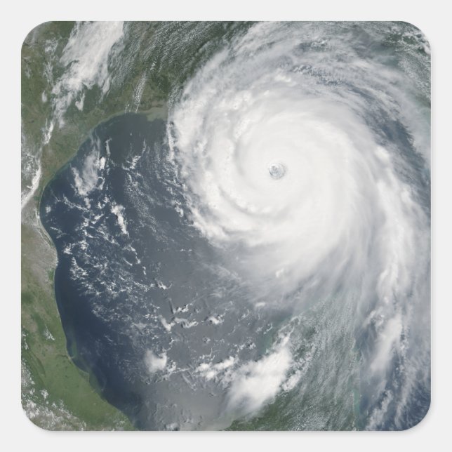 Hurrikan Katrina 2 Quadratischer Aufkleber (Vorderseite)