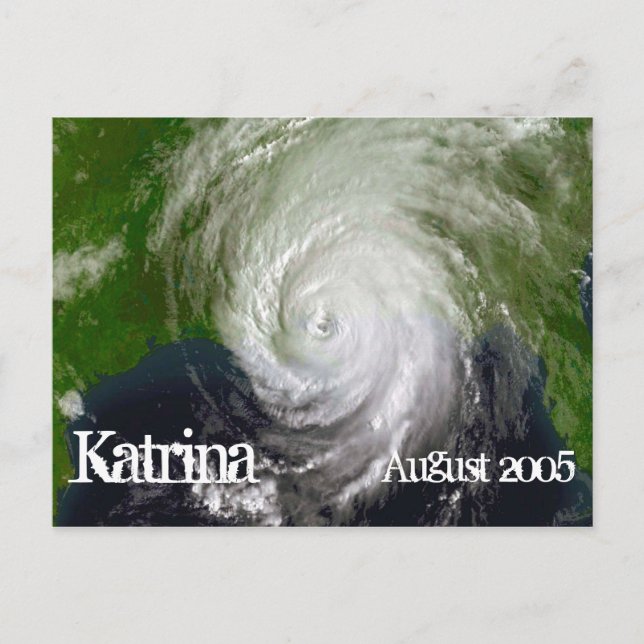 Hurrikan Katrina, Satellitenbild, August 2005 Postkarte (Vorderseite)