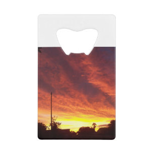 Hurrikan kommt bei Sonnenuntergang Geldbeutel Flaschenöffner