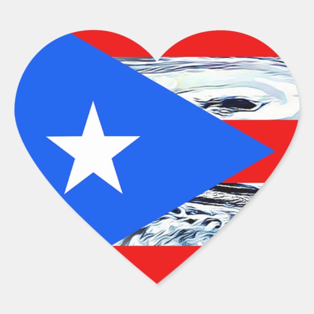 Hurrikan Maria 2017 Puerto Rico Flag Stickers (Vorderseite)