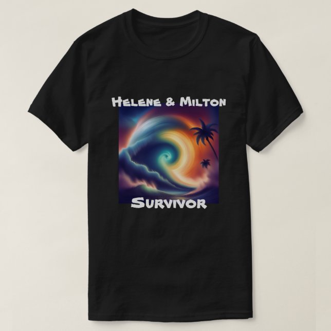 Hurrikan Milton Survivor Florida Storm T-Shirt (Design vorne)