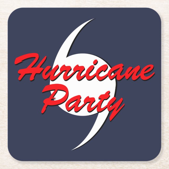 Hurrikan-Party Ihre Farben Rechteckiger Pappuntersetzer (Vorderseite)