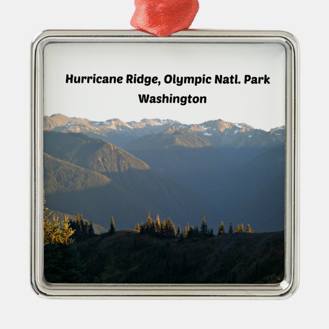 Hurrikan Ridge, Olympischer Nationalpark, WA Silbernes Ornament (Vorne)