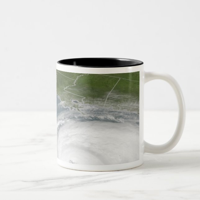 Hurrikan Rita Zweifarbige Tasse (Rechts)