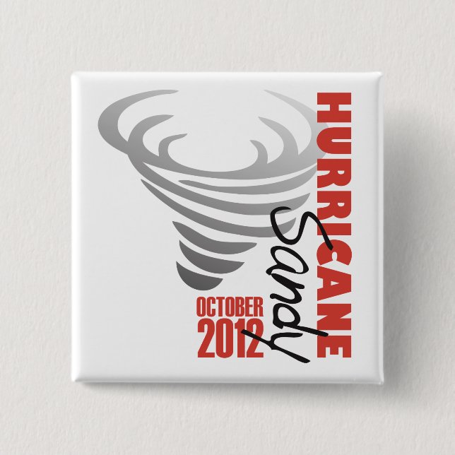 Hurrikan Sandy 2012 Button (Vorderseite)