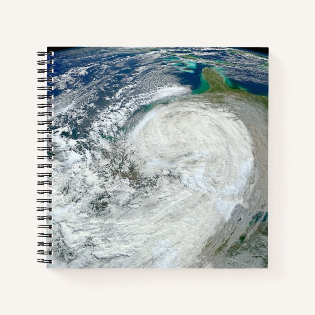 Hurrikan Sandy an der Ostküste der USA. 3 Notizbuch (Vorderseite)