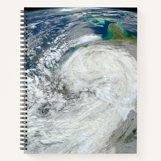 Hurrikan Sandy an der Ostküste der USA. 3 Notizbuch (Vorderseite)