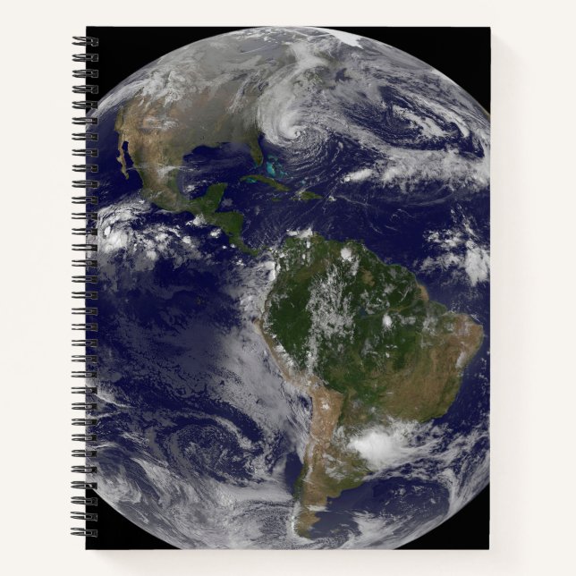 Hurrikan Sandy an der Ostküste der USA. Notizbuch (Vorderseite)