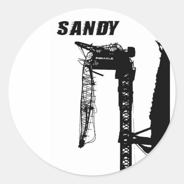 Hurrikan Sandy Runder Aufkleber (Vorderseite)