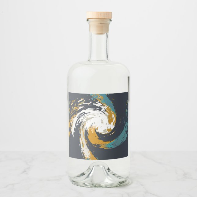Hurrikan Twirl Alkoholflaschenetikett (Vorderseite)