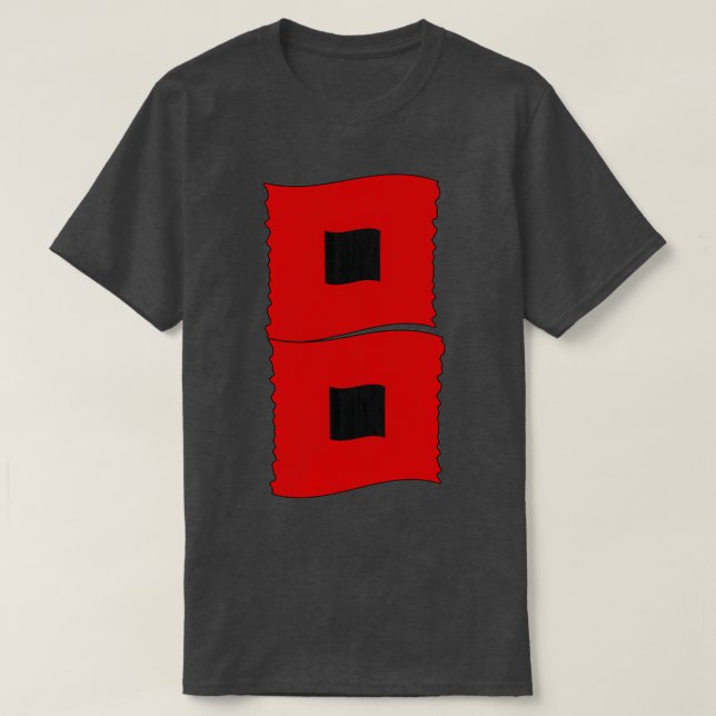 Hurrikan-Warnflaggen Sturmflags T-Shirt (Design vorne)