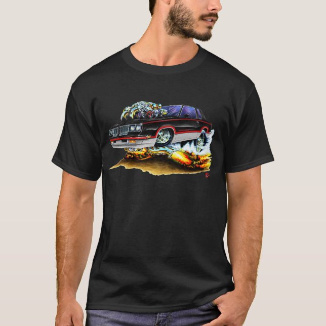 Hurst Olds Schwarz-Graues Auto 1984-88 T-Shirt (Vorderseite)