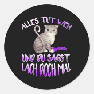 Hurst und du sagst lachen runder aufkleber