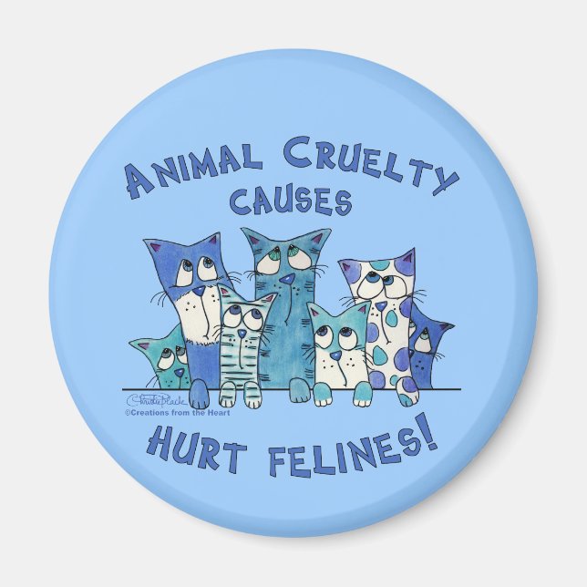Hurt Felines Animal Cruelty Magnet (Vorne)