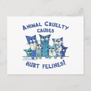 Hurt Felines Animal Cruelty Postkarte