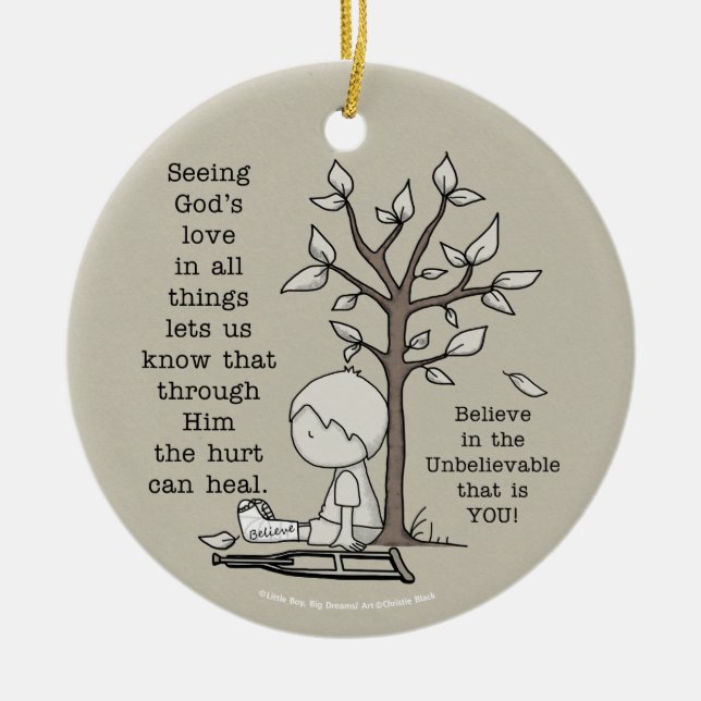 Hurts können heilen keramik ornament (Vorne)