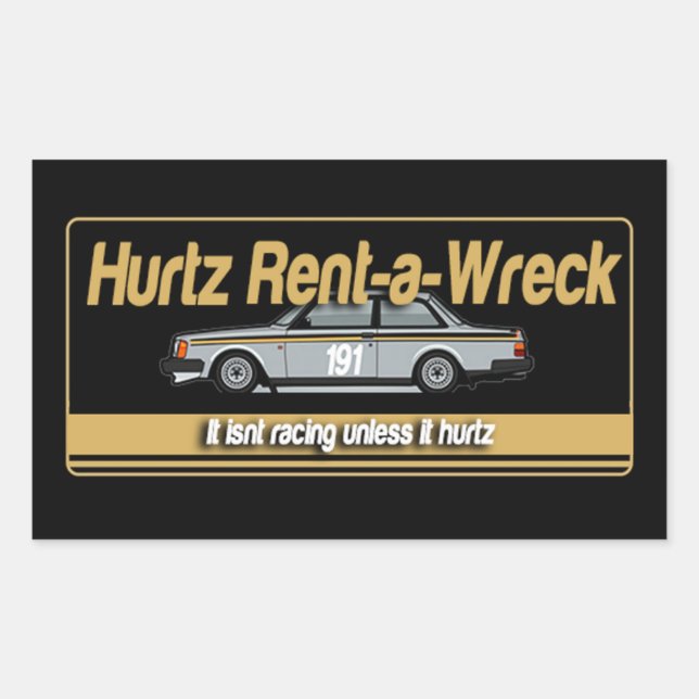 Hurtz Rent-a-Wreck Sticker (Vorderseite)