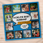 Husband 12 Foto Collage Comic Book Fun Blue<br><div class="desc">Ein lustiges 12 Foto Collage Jigsaw für Sie zu personalisieren für Ihren besonderen Superhelden Ehemann zu schaffen, ein einzigartiges Geschenk für Hochzeiten, Jahrestage, Weihnachten oder jeden Tag, den Sie gewollt, um zu zeigen, wie viel er für Sie bedeutet. Eine perfekte Art, ihm zu zeigen, wie phantastisch er jeden Tag ist....</div>