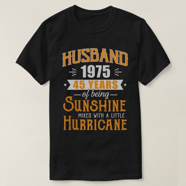 Husband 1975 Geschenk, 45 Jahre Hochzeit T-Shirt (Design vorne)