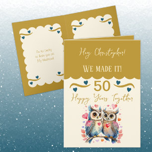 Husband 50. Jubiläumsaugen goldblau Karte