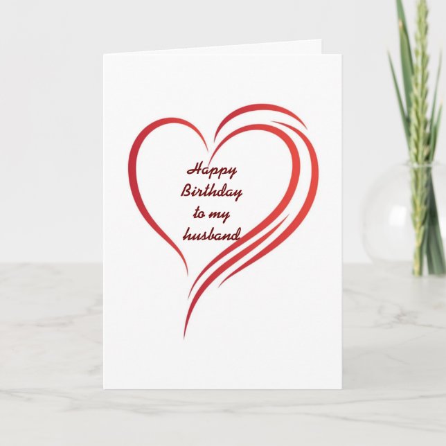 **HUSBAND** ALLE MEINE LIEBE AUF IHRER GEBURTSKART KARTE (Vorderseite)
