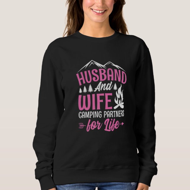 Husband and Wife Camping Partners for Life  Camper Sweatshirt (Vorderseite)