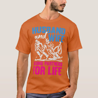 Husband And Wife Skiing Partners For Life  T-Shirt