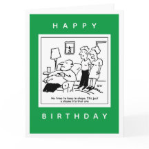 Husband behalte gerne in Form Cartoon