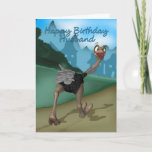 Husband Birthday Card - Cartoon Ostrich - Digital Karte<br><div class="desc">Husband Birthday Card - Cartoon Ostrich - Digital Painting</div>