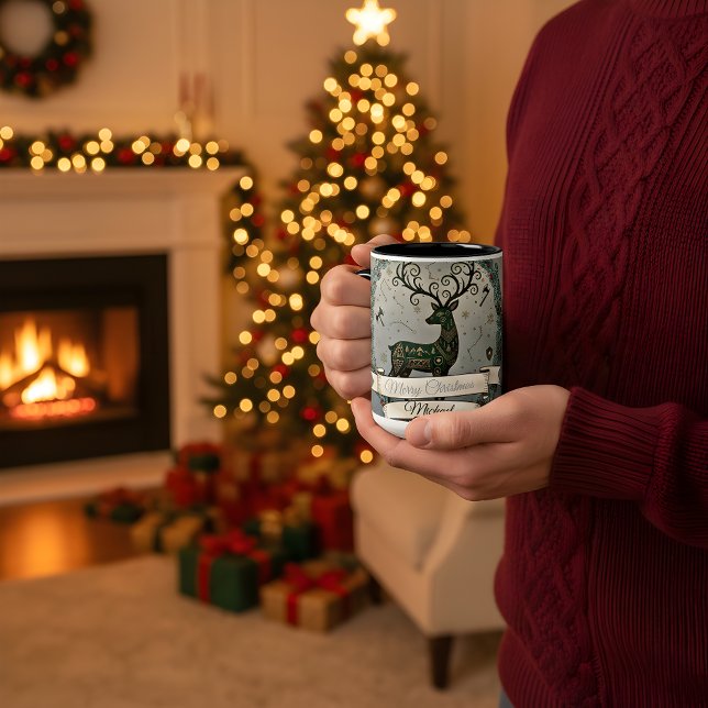 Husband Christmas Mug – Personalized Reindeer (Créateur téléchargé)