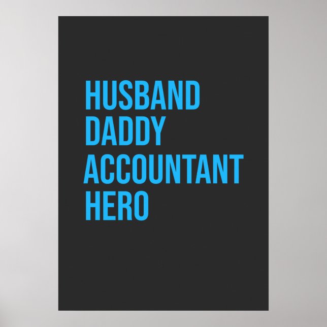 Husband Daddy Accountant Poster (Vorne)